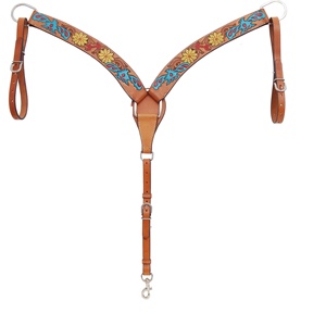 Calidad superior hecha a mano 100% cuero genuino occidental pintado a mano cuello de pecho superior proveedor indio mayorista y fabricante - Product Image 6