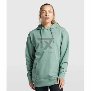 Pull à capuche double rose uni pour femme, tricoté, épais, à épaules tombantes, coupe oversize, manches longues – Nouvelle collection hiver, vente chaude - Product Image 1