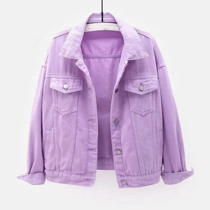 OEM Women's <b>Denim</b> <b>Jackets</b> Women Casual Jean Outwear Fall <b>Jacket</b> <b>Denim</b> Button up Coat Oversized <b>Denim</b> <b>Jacket</b> for Ladies - Product Image 4