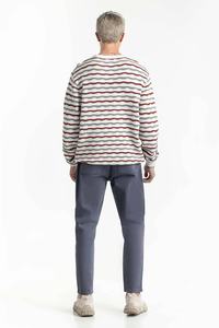 Pull en tricot personnalisé OEM ODM pour hommes, tricot en coton, pull jacquard, fabricant de pulls à col rond à manches longues pour hommes - Product Image 3