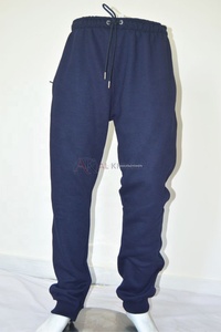 <b>Mens</b> Navy Blue 100% Cotton Fleece Casual Bottoms Drawstring Joggers Straight Leg Sweat <b>Trousers</b> Soft <b>Thermal</b> Sportswear - Product Image 2
