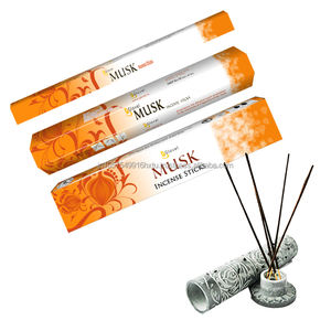 Varillas de incienso negras naturales de 9 pulgadas en caja Hexagonal, 20 varillas por paquete, uso religioso, Exportación a granel a Reino Unido - Product Image 2