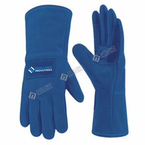Gants de soudage en cuir durables, résistants à la chaleur, gants de sécurité pour le soudage industriel, les travaux métalliques et l'utilisation en atelier - Product Image 3