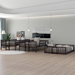 เตียงเด็กแบบสามชั้น Espresso พร้อมบันไดเลื่อนในตัวและราวกั้น รุ่นเก่า SKU LP00005 - Product Image 4