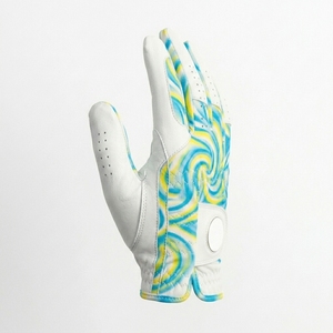 Guante de Golf de Piel de Cabretta Premium de Indonesia, para Mano Izquierda, Unisex, con Detalles en Color, Agarre Suave, Transpirable, Anti-UV, para Ciclismo, Marca Privada - Product Image 4