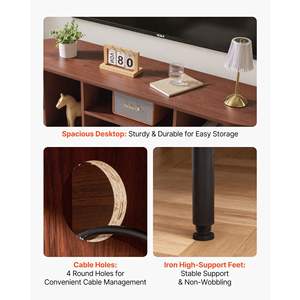 Boho Style <b>TV</b> Stand Entertainment Center Adjustable Storage <b>Shelves</b> Rolling Door Media Console Table <b>for</b> <b>TVs</b> 58 350 Lbs Load - Product Image 5