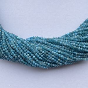 ลูกปัดอพาไทต์นีออนธรรมชาติขนาด 2 มม. 3 มม. ทรงกลมเจียระไนละเอียด จากผู้ผลิตในอินเดีย ราคาโรงงานขายส่ง - Product Image 2