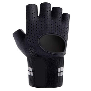 Guantes Deportivos de Medio Dedo de Cuero Duradero al por Mayor con Correa Ajustable para Levantamiento de Pesas, Deportes y Uso al Aire Libre - Unisex - Product Image 6