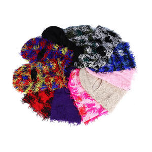 Cagoule de ski d'hiver en tricot de créateur, style mode, intégrale, à un trou, effet vieilli, motif herbeux, type bonnet, anti-vent - Product Image 5