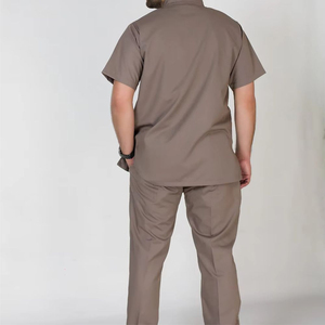 Ensembles de blouses médicales unisexes personnalisées à col rond en tissu rayonne et toile, détection d'aiguilles, service OEM, uniformes d'hôpital avec logo personnalisé - Product Image 3