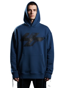 Custom Embossed Puff Print Hoodie 500GSM Heavyweight <b>Thick</b> <b>Fleece</b> Oversized Unisex Acid Wash Drop Shoulder Pullover Sweatshirt - Product Image 1