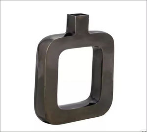 Jarrón de flores de metal estilo nórdico con acabado antiguo para la sala de estar, mostrador, arreglos de flores secas. - Product Image 3