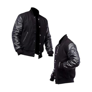 Chaqueta Varsity Unisex de Invierno de Diseño Superior, Ropa Deportiva Estilo Béisbol, Logotipo Frontal Personalizado, Ecológica, Corte Ajustado para Hombre - Product Image 3