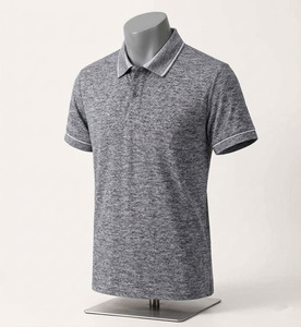 Polo moderne slim fit avec bordure contrastée, tissu luxueux au toucher doux, polo décontracté pour homme, personnalisable, uniforme d'équipe, manches courtes, chemises de sport - Product Image 2