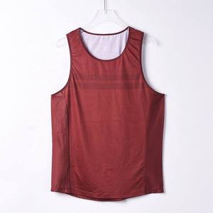 Débardeurs pour hommes à col rond 100% polyester, séchage rapide, coupe ample, toutes saisons, haute qualité, confortables, décontractés - Product Image 1