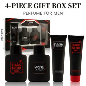 Coffret cadeau de 4 vaporisateurs d'eau de toilette pour homme ShowGel, longue durée, 3,4 fl oz, 4,1 fl oz, gel, 2 parfums, vacances, usage quotidien, modèle - Product Image 5