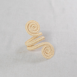 Anneaux de serviette en fil de papier double spirale à prix de gros abordable pour la décoration de table de mariage - Product Image 1