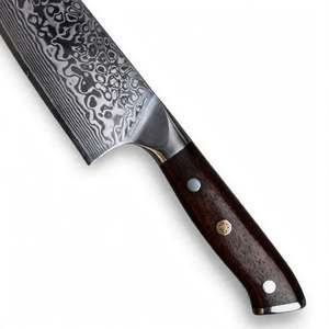 Couteau de chef japonais en acier Damas, vente en gros, couteaux de cuisine personnalisés en acier à haute teneur en carbone avec manche en bois - Product Image 3