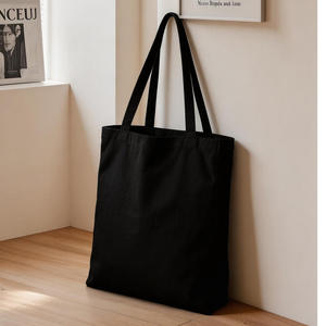 Minimalist Blank Canvas Shoulder <b>Bag</b> Zipper Closure Durable Sustainable <b>Fabric</b> Carryall for DIY Customization Crafting Projects - Product Image 2