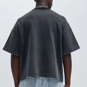 T-shirt vintage d'été en coton épais 290 g/m² pour homme, grande taille, coupe ample, manches courtes, expédition rapide - Product Image 3