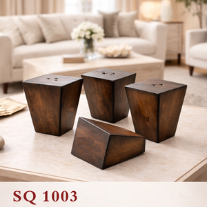 Patas de Muebles Cuadradas de Madera de Perfil Bajo y Alta Resistencia, Patas de Sofá de Madera Maciza, Repuesto para Sofá, Otomana, Mueble - Product Image 1