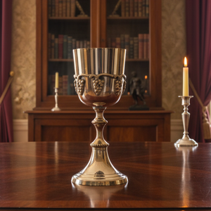 Premium Silver-Plated Brass <b>Goblet</b> | Elegant Golden Finish Decorative Chalice | Luxury Tableware for Home Decor & Gifting Use - Product Image 2