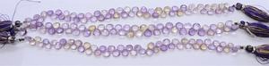 Perles de pierres précieuses en améthyste naturelle du Brésil, facettées en forme de cœur, type briolette, 6-6,5 mm, brin de 8 pouces, perles d'améthyste facettées - Product Image 6