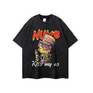 Camiseta personalizada de doble capa sin mangas Boxy Fit para hombre, ropa de calle de verano con estampado de pantalla de hojaldre recortada Boxy Fit - Product Image 1