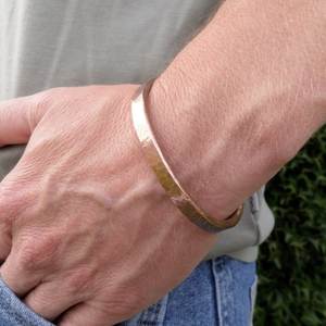 Geometric Cuff <b>Bracelet</b> Antique Bronze Plated <b>Copper</b> Alloy Unisex Vintage Style luxury premium design men women - Product Image 2