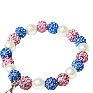 Crystal and Pearl Beaded <b>Bracelet</b> with Crystal Charm <b>Stretch</b> Wrist <b>Bracelet</b> Fashion Jewelry Gift for Women Everyday Wear - Product Image 3