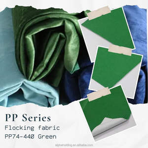 Tissu floqué en rayonne tissée avec dos en pile, 54 pouces, 70Y, emballage de bijoux, PP74-440, vert - Product Image 2