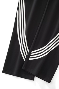 Pantalon de survêtement bleu marine pour homme avec bandes latérales blanches, taille élastique, pantalon de sport décontracté, tissu tricoté mi-lourd, vêtements d'automne - Product Image 5