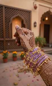 Hot Selling Pearl Kashmiri Churiyan <b>Sets</b> Versatile Use Wedding Function Wear Pearl & Stone <b>Bangles</b> <b>Set</b> Ladies Small - Product Image 4