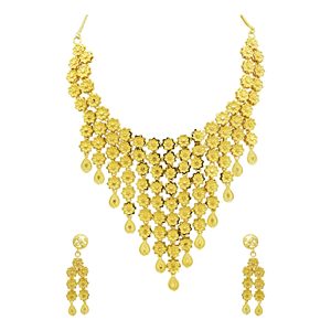 ขายส่งสร้อยคอทองคำแท้ 14K18K24K ไมครอน แบบแอฟริกัน หนัก สำหรับเจ้าสาว สไตล์ตุรกีดูไบ ชุดเครื่องประดับแฟชั่นงานแต่งงาน - Product Image 4
