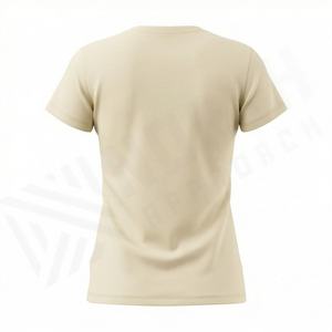 Camiseta de Verano para Mujer, de Algodón, Talla Grande, Lisa, Holgada, Personalizable, en Color Sólido - Product Image 2