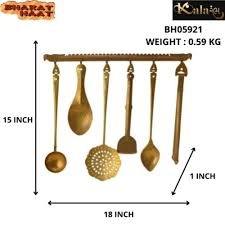 <b>Kitchen</b> Countertop Utensil Holder Hanging Organizer For <b>Kitchen</b> Tools Holder & Utensils Holder With <b>Hooks</b> Brass <b>Kitchen</b> Utensil - Product Image 4