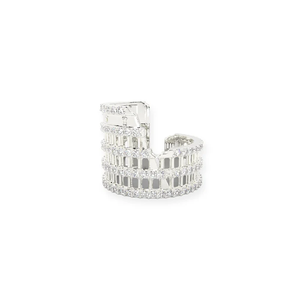 Colosseum Inspired Architectural Wrap <b>Ring</b> in Sterling Silver Modern Impossible Design <b>Statement</b> <b>Ring</b> with Sculptural Landmark - Product Image 2