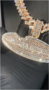 เครื่องประดับฮิปฮอป CONCEPTION สำหรับผู้ชาย จี้ห้อยคอแบบกำหนดเองได้ ตัวอักษร ตัวเลข ชื่อ หรือโลโก้  ทำจากเงินแท้ 925 ประดับด้วยเพชร VVS Moissanite GRA ชุบทอง - Product Image 5