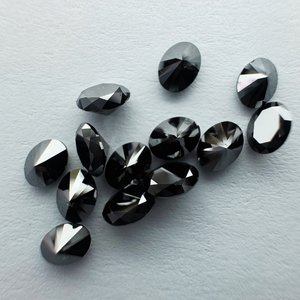 Diamant naturel noir ovale facetté de 0,50 carat pour la fabrication de bijoux - Product Image 6
