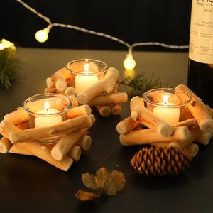 Retro European Style Wooden Driftwood <b>Candle</b> Holder Simple Home Decoration Romantic Ornaments Pastoral Home Use - Product Image 6