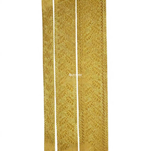 Encaje Ceremonial, Trenzas y Flecos Hechos a Mano, Personalizados, Hilo de Alambre de Color Oro Sólido, Trenzas Uniformes - Product Image 1