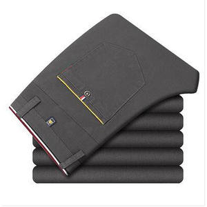 Pantalon crayon décontracté pour homme, coupe slim ajustée, plissé, fermeture à fil, tendance 2023, GRIS 30 77 cm - Product Image 1