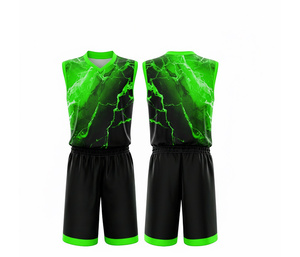 Conjunto de Uniforme de Baloncesto Sublimado, Proveedor de Uniformes de Equipo con Logotipo Personalizado, Jersey y Pantalones Cortos de Poliéster Transpirable para Hombre y Mujer - Product Image 2