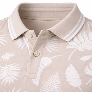 Camiseta Polo Personalizada con Estampado Completo, Diseño de Hojas Tropicales para Hombre, Polo de Verano para Resort, Fabricante OEM ODM de Marca Privada - Product Image 4