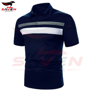 Polo de Bloques de Color con Medio Botón a Precio Razonable con Logotipo Personalizado, Tela Suave de la Más Alta Calidad, Polos para Hombre - Product Image 2