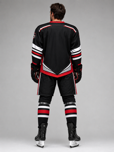 Tenue de hockey sur glace haute performance, vêtements d'équipe respirants, maillot et pantalon de hockey sur glace, tissu anti-humidité pour la compétition - Product Image 3