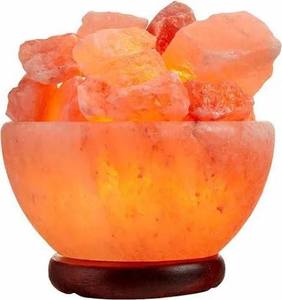 Top Selling Eco-Friendly Himalayan Salt Lamp Fire Bowl Carved Pyramid Style Decorative Salt Chunks for Home Wedding Decoration - Product Image 1