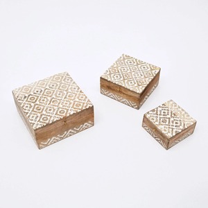 Premium White Engraved Designer Wooden Storage <b>Box</b> Suitable For <b>Memories</b> And Valuable Treasures Wholesale From India - Product Image 6