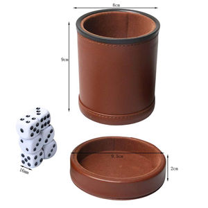 Vaso para Dados de Cuero PU Clásico Deportivo Premium Profesional OEM para Adolescentes con Logotipo Personalizado para Fiestas y Bares, Venta al por Mayor - Product Image 3
