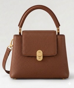 Sacs à main de luxe en cuir véritable pour femmes, sacs fourre-tout à poignée supérieure en cuir grainé de qualité supérieure, sacs bandoulière personnalisés en gros - Product Image 1